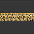 Elegant Gold Link Bracelet With Sparkling Diamond Accents And Sleek Design