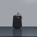 Entertainment Electrical Device Black Modern Portable Speaker With Sleek Design And Audio Cable