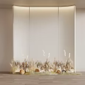 Modern landscape sketch luminous partition 3d model