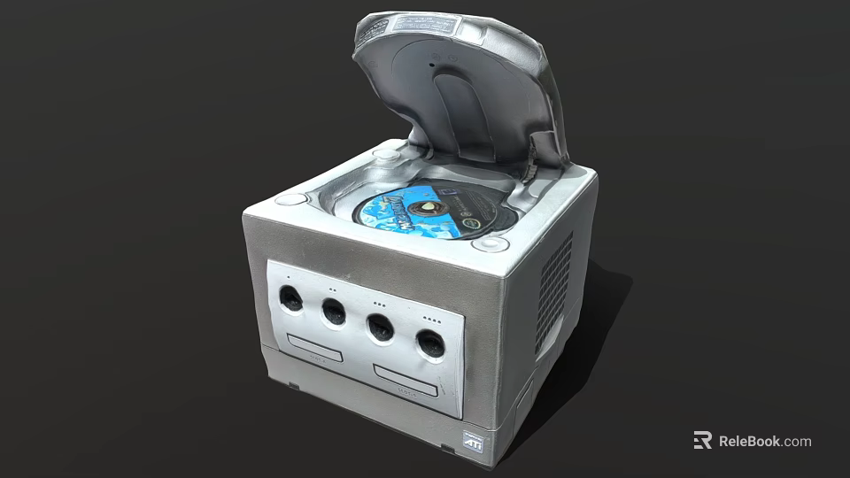 Silver Laboratory Centrifuge With Open Lid And Control Buttons On Top 3d model 