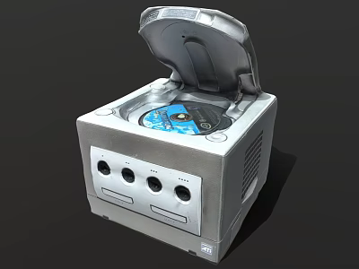 Silver Laboratory Centrifuge With Open Lid And Control Buttons On Top 3d model
