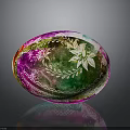 Colorful Decorative Egg With Floral Patterns And Pink Green Hues