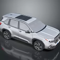 Modern Silver SUV With Sleek Exterior Design Black Wheels And Roof Panel