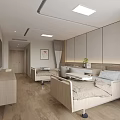 Hospital Outpatient Clinic Modern Ward With Medical Beds Simple Furniture And Lighting