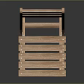 Wooden Folding Leisure Chair With Slatted Backrest Seat And Simple Design
