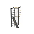 Kids Bed With Climbing Frame Ladder Rope Net And Hanging Rings For Children