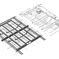 Detailed Industrial Piping Framework Design With Structural Layout And Component Connections