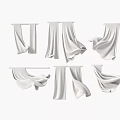 White Curtains In Multiple Hanging Styles With Flowing Fabric And Designs