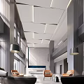 Modern Hall Lobby 3d model