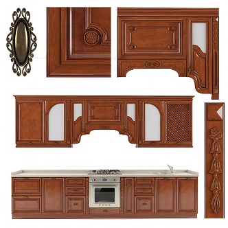 American kitchen cabinet 3d model