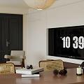 Modern Living and Dining Room Interior With Comfortable Sofa Dining Table And Green Plants