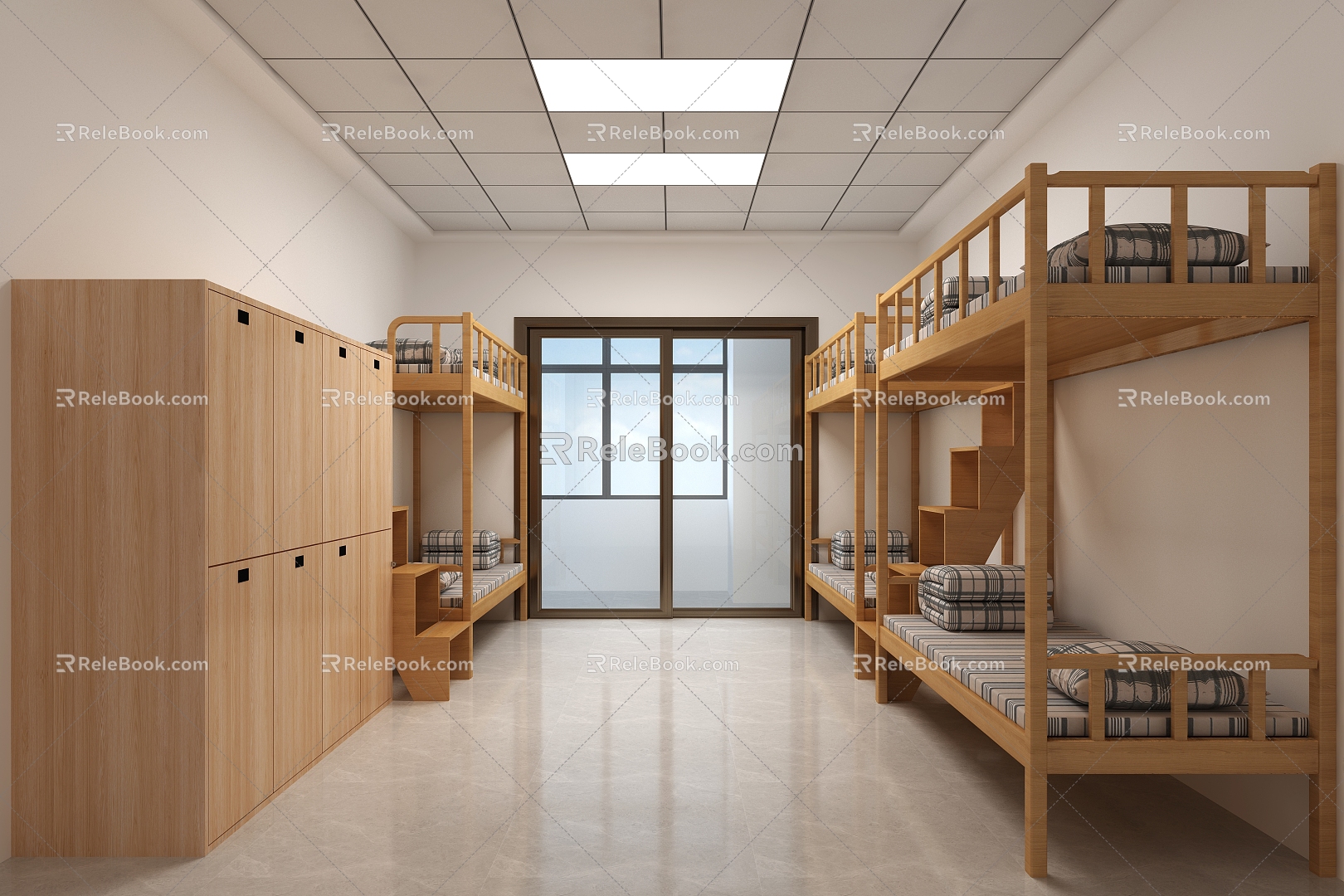 Modern Dormitory 3d model