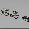 Futuristic Toy Weapon Collection With Different Sci Fi Designs And Colorful Details