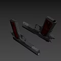 Two Classic Handguns With Metal Finish And Engraved Wooden Grips Showcasing Detailed Craftsmanship