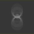 White Abstract Sculpture With Radial Petal Design And Reflection On Gray Background