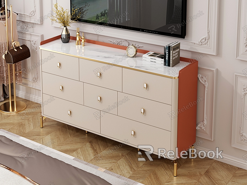 Light Luxury Bucket Cabinet model