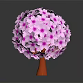 Commercial Decorative Spherical Equipment Adorned With Pink Flowers And Red Base