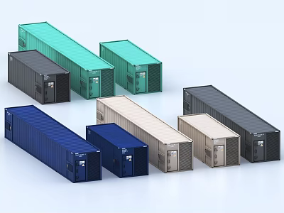 Heavy Duty Industrial Containers With Robust Structure And Secure Locks In Multiple Colors 3d model