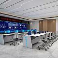 modern monitoring room fire command center 3d model