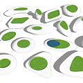 Modern Tree Pool Landscape Seat Park Wide View Pool Flower Pool Planting Pool 3d model