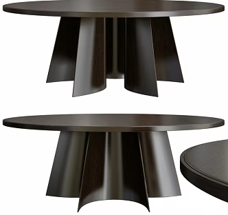 Table Round Table Solid Wood Round Table 3d model