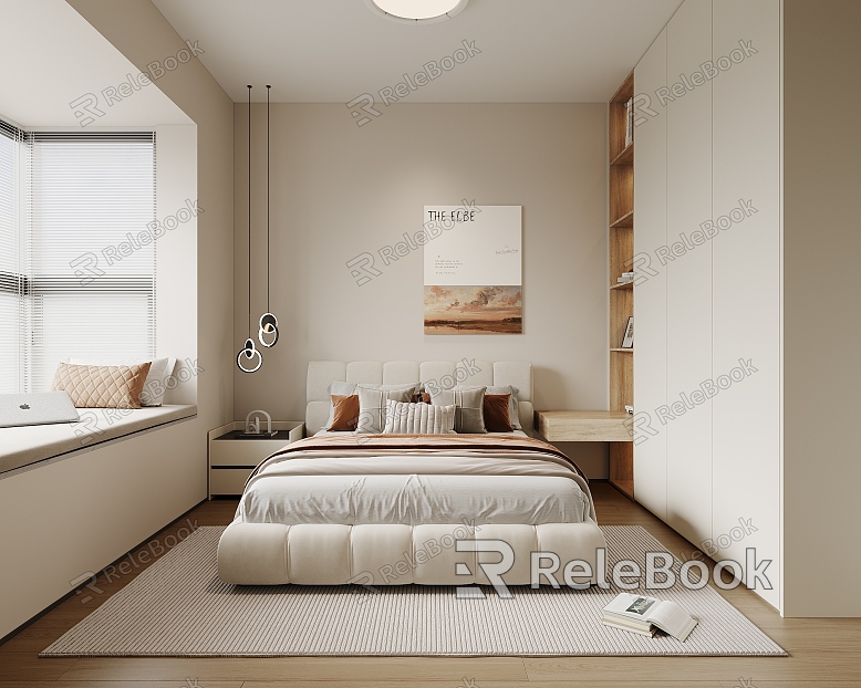 Modern Cream Bedroom model