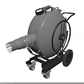 Industrial Wheeled Metal Tank With Nozzle Piping And Mobile Design For Industrial Use