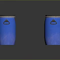Plastic bucket big trash can bucket pot container 3d model