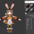 Steampunk Rabbit Characters With Mechanical Goggles And Detailed Costumes In Various Poses