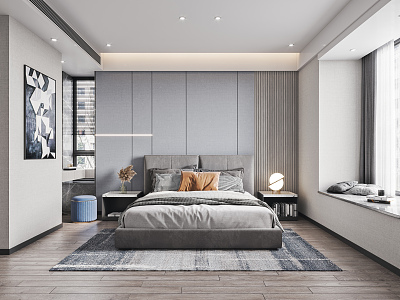 Master Bedroom Modern Bedroom 3d model