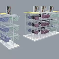 Multi Layer Display Shelves With Various Color Underwear And Top Model 3d model