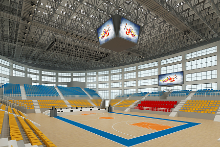 modern basketball stadium 3d model