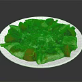 Grilled Vegetable And Cheese Platter With Fresh Herbs And Spices On White Plate