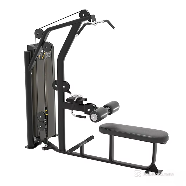 All in One Home Gym Sports Equipment With Training Machine Bench And Pull Bars 3d model 