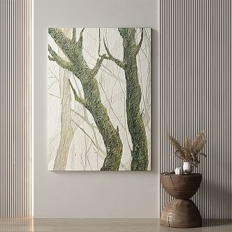 Quiet abstract painting decorative painting 3d model