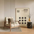 Modern single sofa 3d model