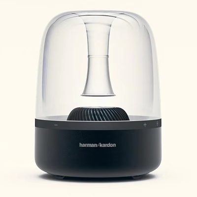 Harman Kardon Speaker With Transparent Cover Modern Design Sleek Black Base 3d model