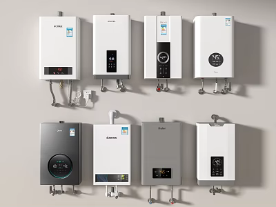 Various Styles Wall Mounted Water Heaters With Modern Designs For Home Use 3d model