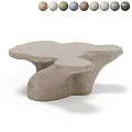 Unique Modern Concrete Coffee Table With Rough Surface Irregular Sculptural Shape