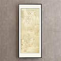 Traditional Chinese Landscape Painting With Green Mountains Rocks Trees And Small Figure