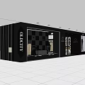 Clothing Store Interior With Organized Display Racks Clothes Shoes And Tiled Floor