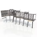 Gray Industrial Platform Structure Design With Railings And Support Pillars