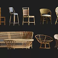 Rattan Plant Based Woven Furniture Collection For Modern Home Interior Design