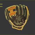 Durable Leather Baseball Glove For Sports With Maroon And Orange Stitching
