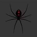 Dark Brown Spider With Red Markings On Abdomen And Long Legs