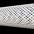 Geometric Lines Forming Concentric Circles with Hole Design in Black White Abstract Pattern