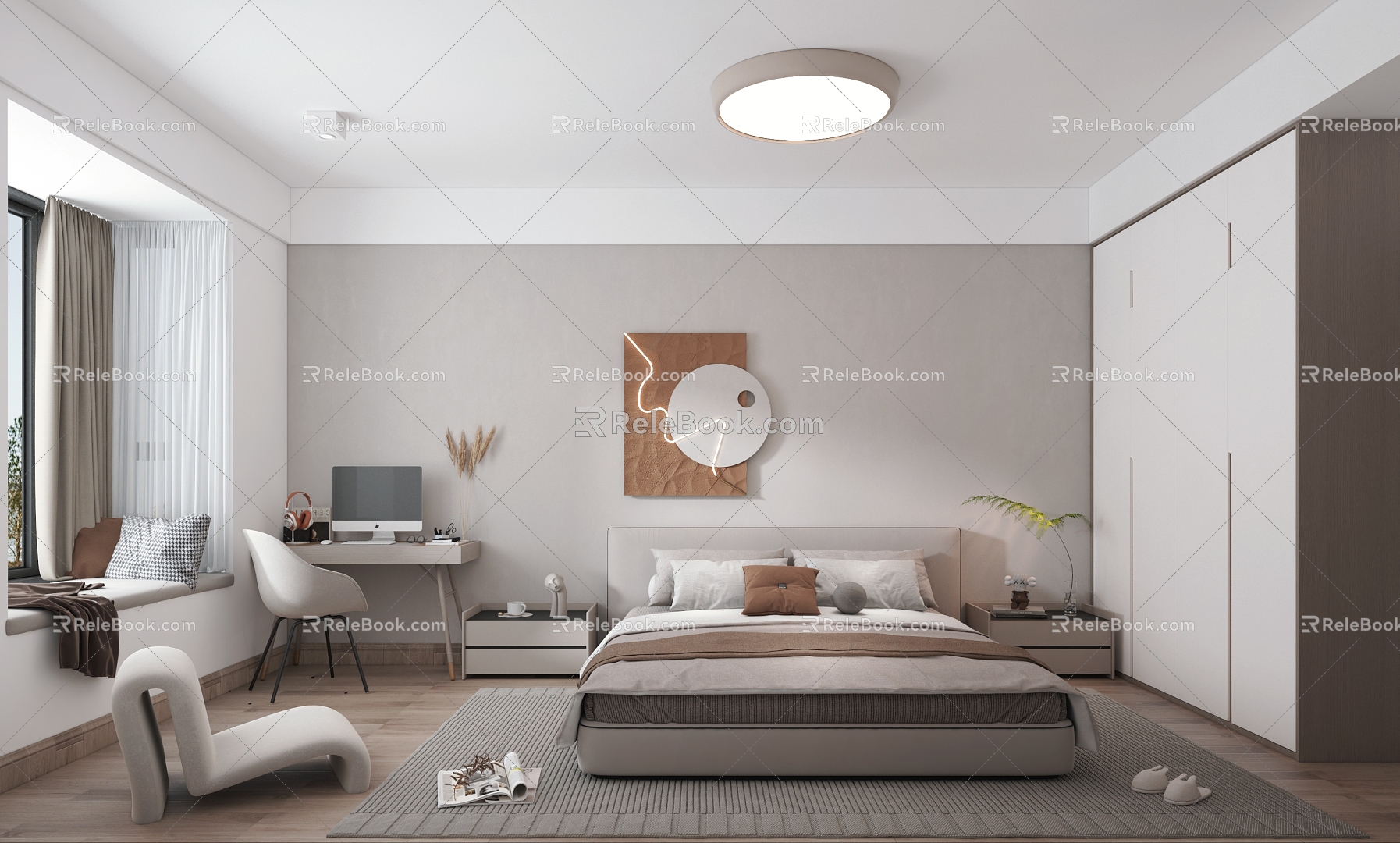 Modern Bedroom Room 3d model