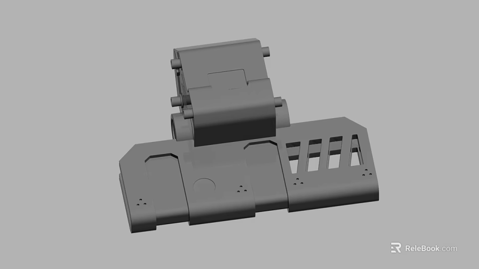 Industrial Gray Mechanical Component 3D Model with Engineered Structure and Details 3d model 