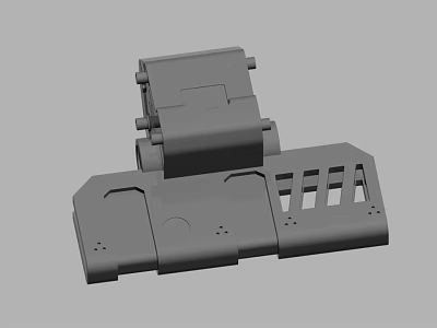 Industrial Gray Mechanical Component 3D Model with Engineered Structure and Details 3d model