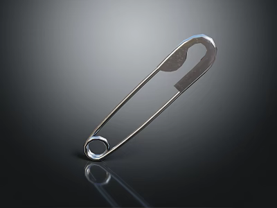 Shiny Stainless Steel Safety Pin Durable Practical Household Essential For Daily Use 3d model